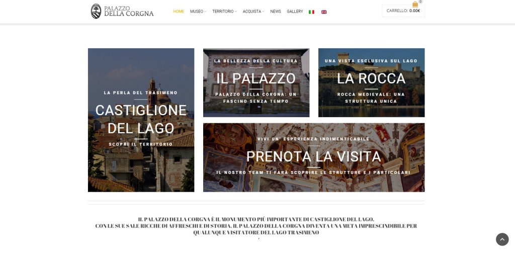 Palazzo della Corgna realizzazione sito web turistico