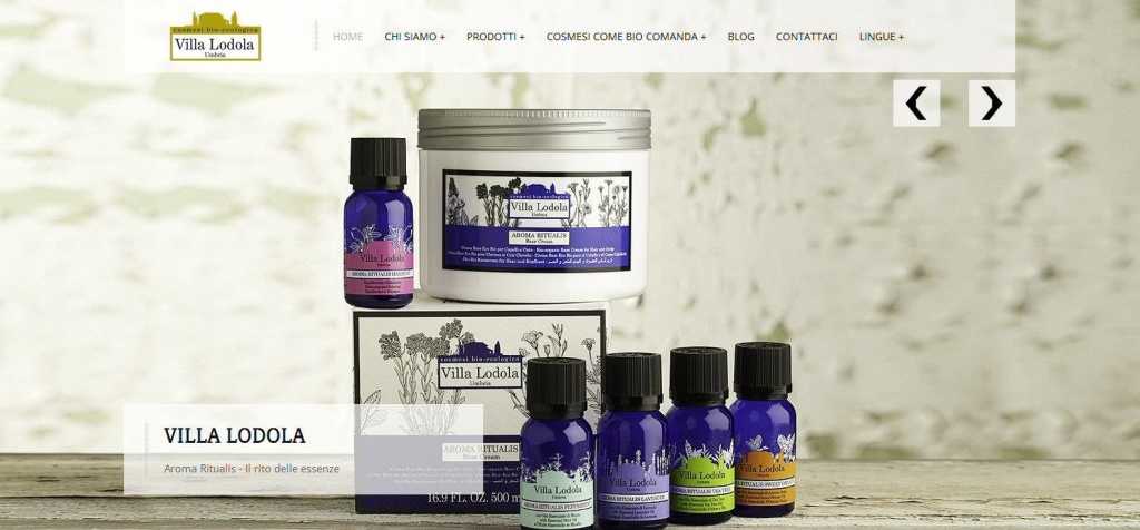 Villa Lodola realizzazione sito web cosmetici LQ