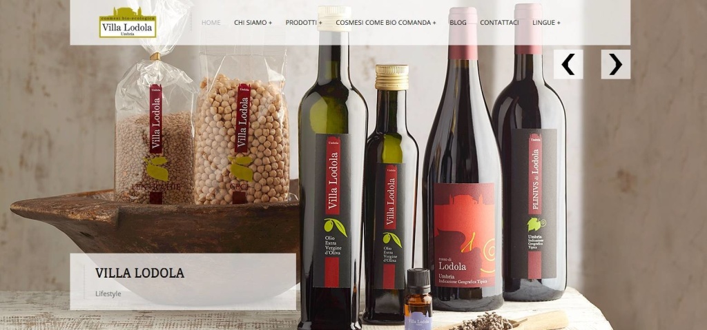 Villa Lodola realizzazione sito web prodotti enogastronomici LQ