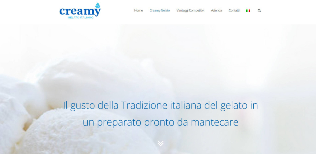 Creamy Gelato Italiano - Realizzazione sito web multi lingua Inglese LQ