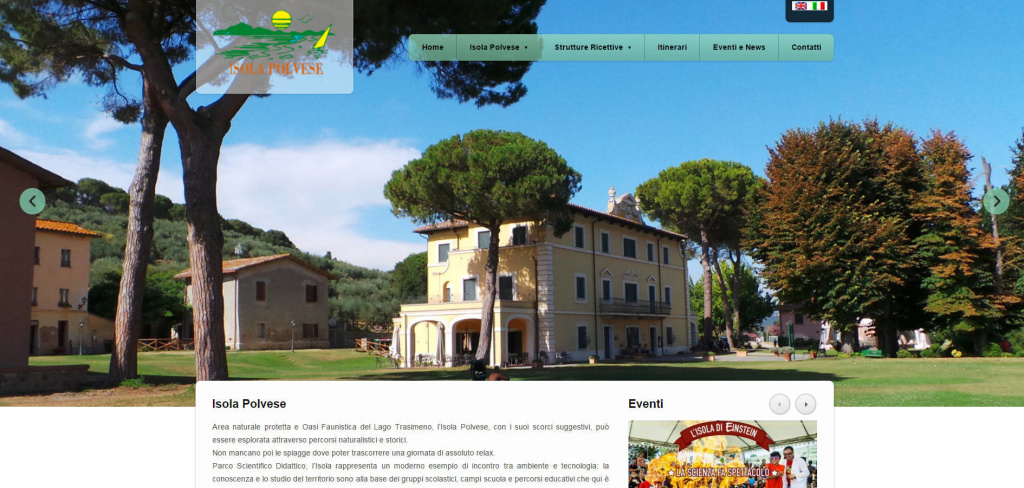 Isola Polvese realizzazione sito web responsive retina hotel alberghi eventi LQ