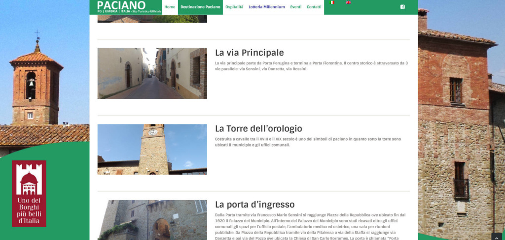 Paciano creazione portale turistico per comuni informazioni LQ