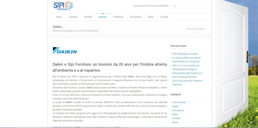 Sipi Forniture - Realizzazione Sito Web Energia rinnovabile LQ