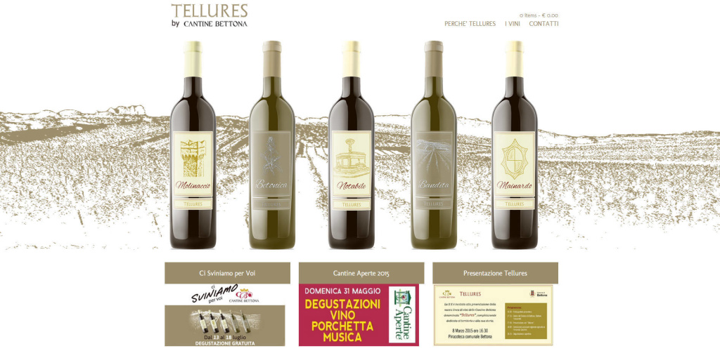 Tellures - Realizzazione Sito Web Vino Cantina LQ