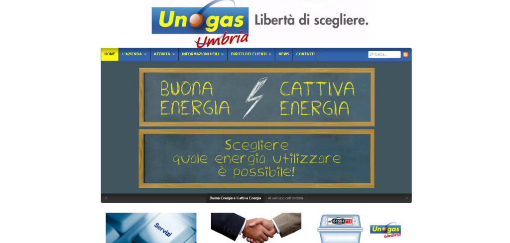 UnoGas Umbria realizzazione portale informativo per clienti web energia LQ