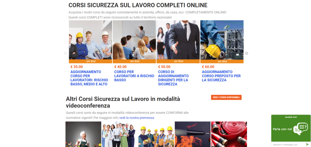 Corsi Sicurezza Lavoro Web home