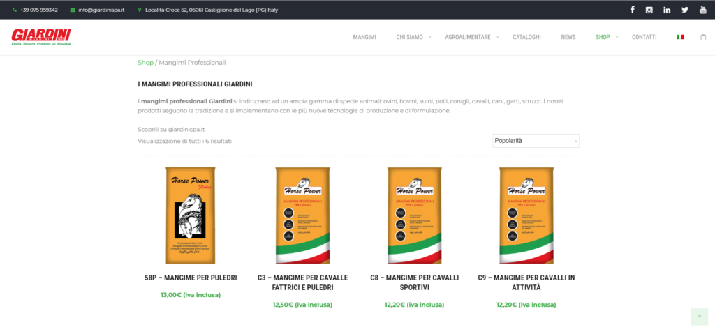 Giardini spa E commerce