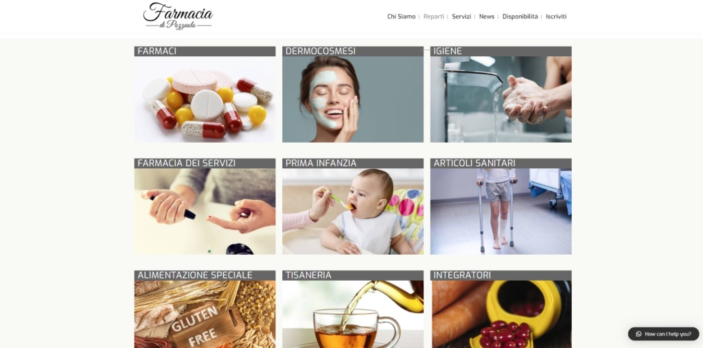 Sito web farmacia di Pozzuolo