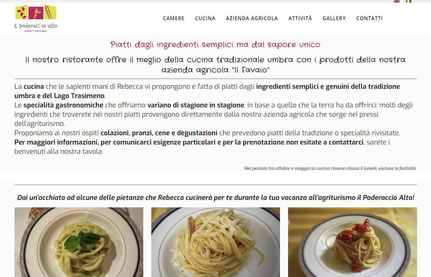 Realizzazione sito web - Poderaccio alto